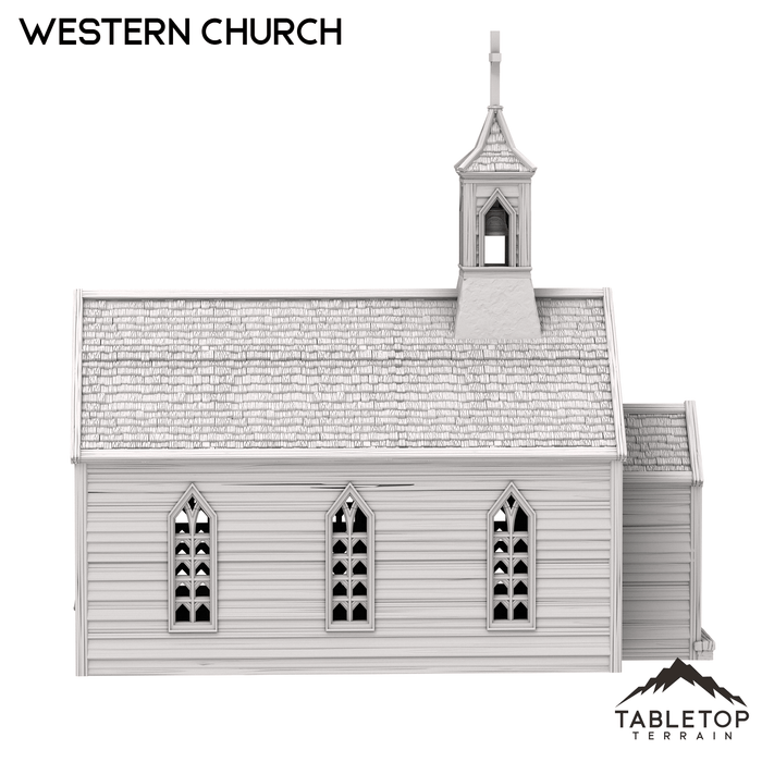 Tabletop Terrain Building Western Church - Old Wild Western Rush