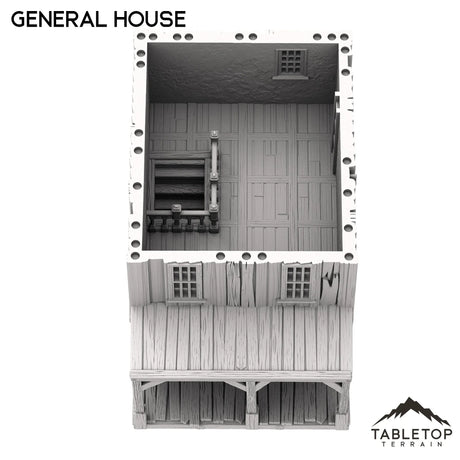 Tabletop Terrain Building Western General House - Old Wild Western Rush