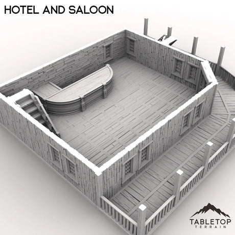Tabletop Terrain Building Western Hotel and Saloon