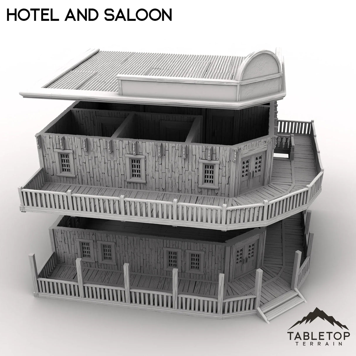 Tabletop Terrain Building Western Hotel and Saloon