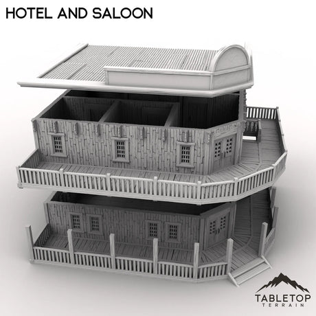 Tabletop Terrain Building Western Hotel and Saloon