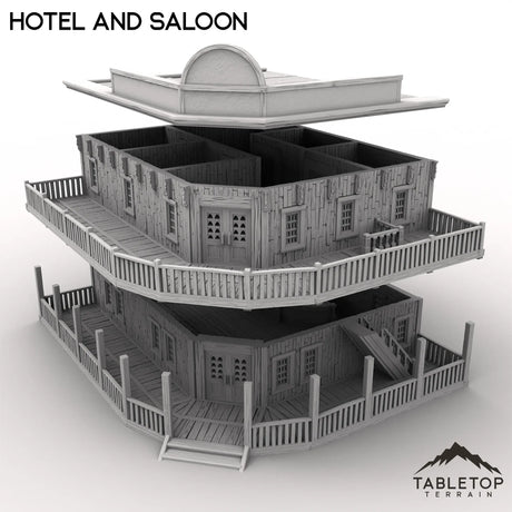 Tabletop Terrain Building Western Hotel and Saloon