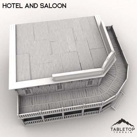 Tabletop Terrain Building Western Hotel and Saloon
