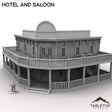 Tabletop Terrain Building Western Hotel and Saloon