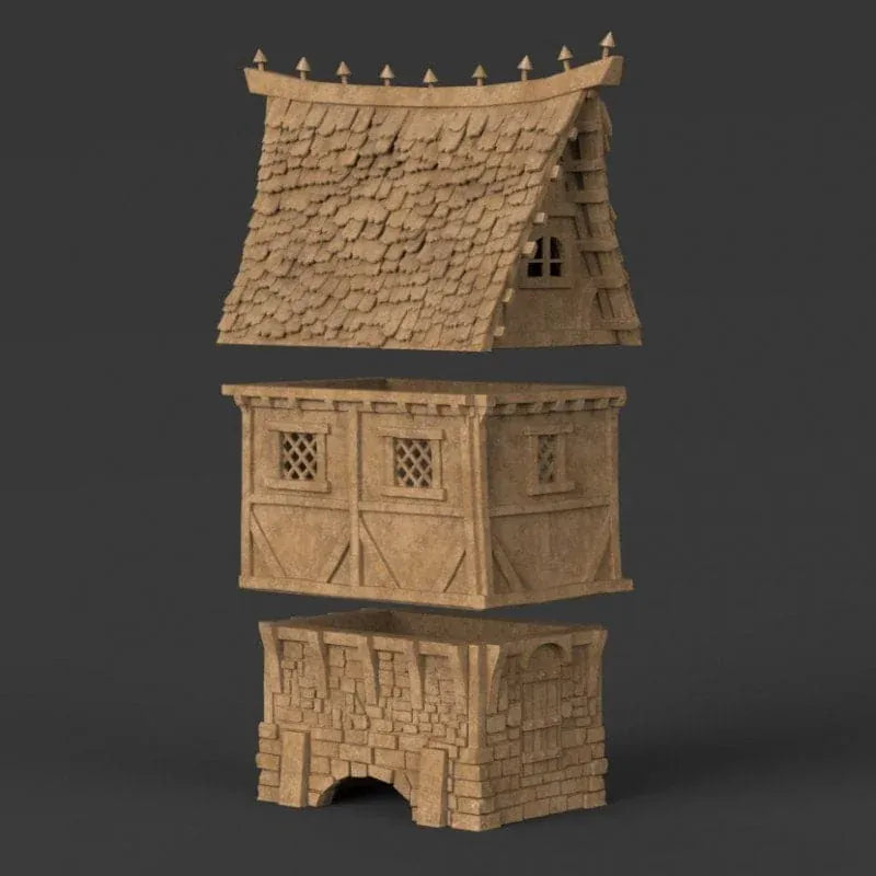 Tabletop Terrain Building Winterdale Bridge Cottage - Fantasy Building
