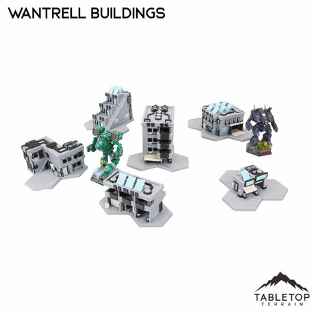 Tabletop Terrain Building With Hexes / NextGen Color Mecha City Wantrell Buildings