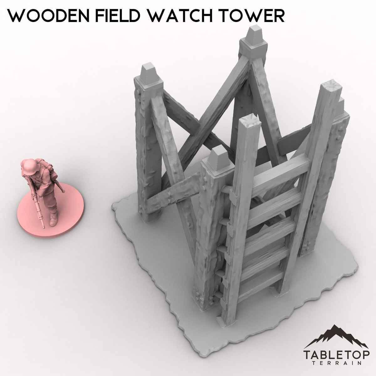 Tabletop Terrain Building Wooden Field Watch Tower