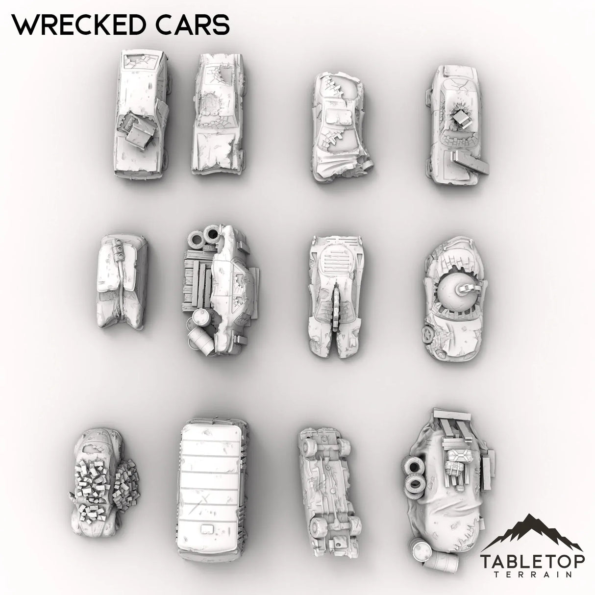 Tabletop Terrain Building Wrecked Cars