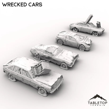 Tabletop Terrain Building Wrecked Cars