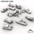 Tabletop Terrain Building Wrecked Cars