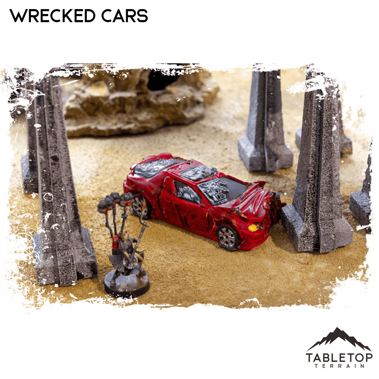 Tabletop Terrain Building Wrecked Cars