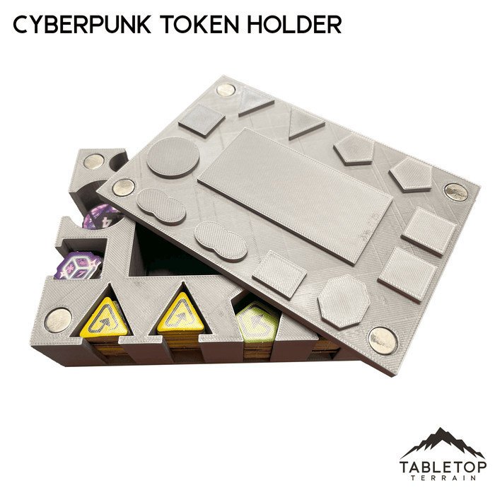 Tabletop Terrain Cyberpunk Token + Dice Holder