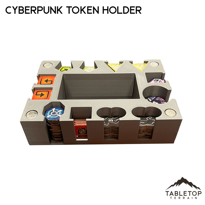 Tabletop Terrain Cyberpunk Token + Dice Holder