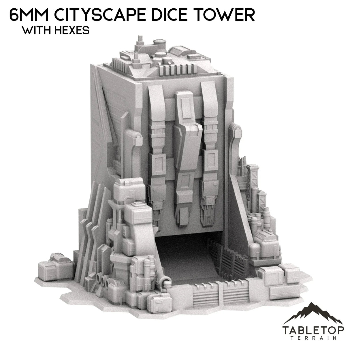Tabletop Terrain Dice Tower 6mm Sci-Fi Cityscape Dice Tower Terrain