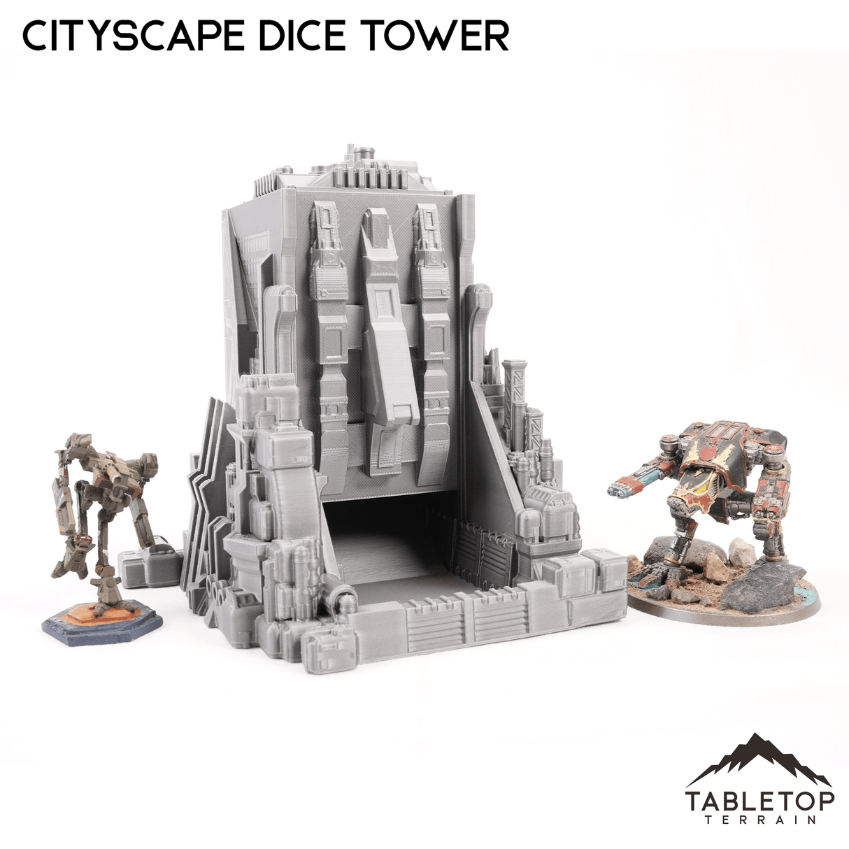 Tabletop Terrain Dice Tower 6mm Sci-Fi Cityscape Dice Tower Terrain