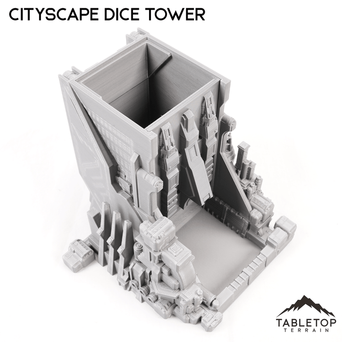 Tabletop Terrain Dice Tower 6mm Sci-Fi Cityscape Dice Tower Terrain