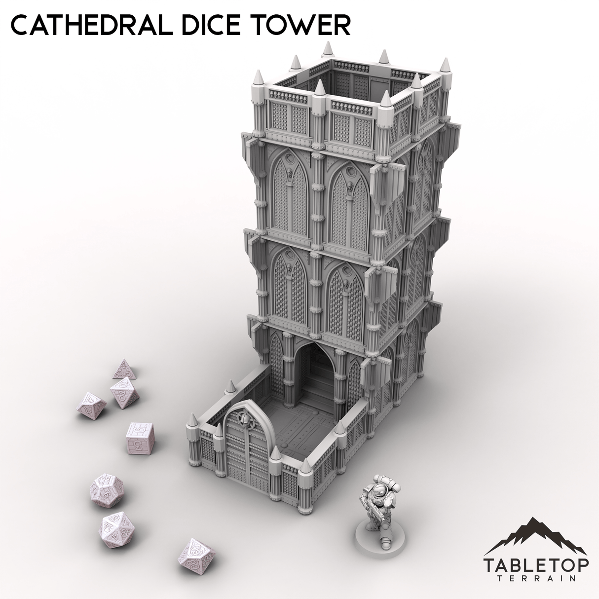 Tabletop Terrain Dice Tower Cathedral Dice Tower