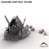 Tabletop Terrain Dice Tower Crashed Ship Dice Tower