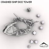 Tabletop Terrain Dice Tower Crashed Ship Dice Tower