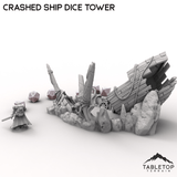 Tabletop Terrain Dice Tower Crashed Ship Dice Tower