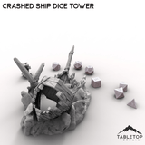 Tabletop Terrain Dice Tower Crashed Ship Dice Tower