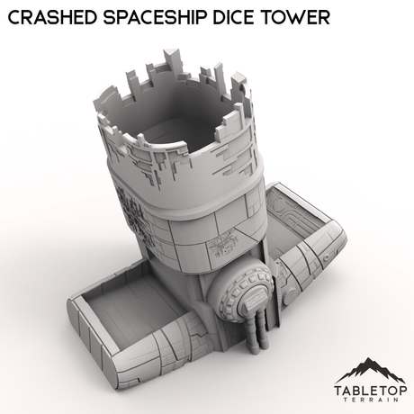 Tabletop Terrain Dice Tower Crashed Spaceship Dice Tower