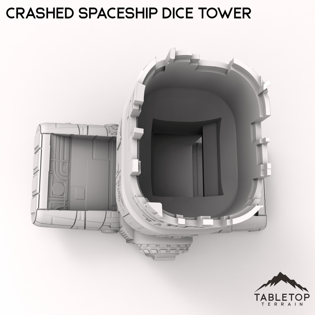 Tabletop Terrain Dice Tower Crashed Spaceship Dice Tower