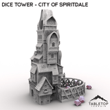 Tabletop Terrain Dice Tower Dice Tower - City of Spiritdale - Fantasy Dice Tower