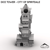 Tabletop Terrain Dice Tower Dice Tower - City of Spiritdale - Fantasy Dice Tower