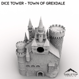 Tabletop Terrain Dice Tower Dice Tower - Town of Grexdale - Fantasy Dice Tower