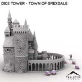 Tabletop Terrain Dice Tower Dice Tower - Town of Grexdale - Fantasy Dice Tower