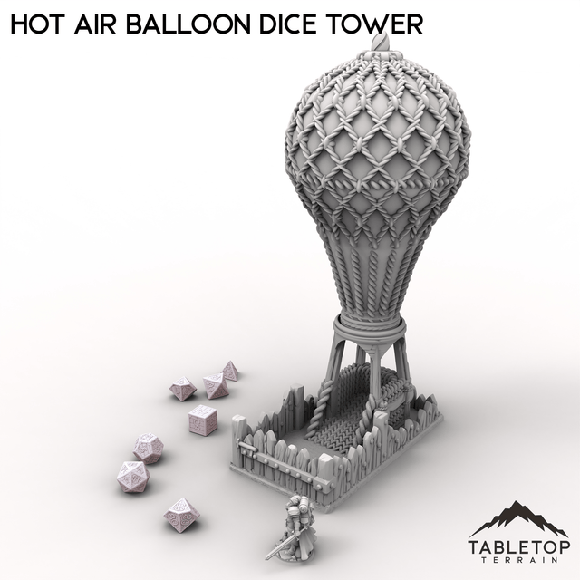 Tabletop Terrain Dice Tower Hot Air Balloon Dice Tower