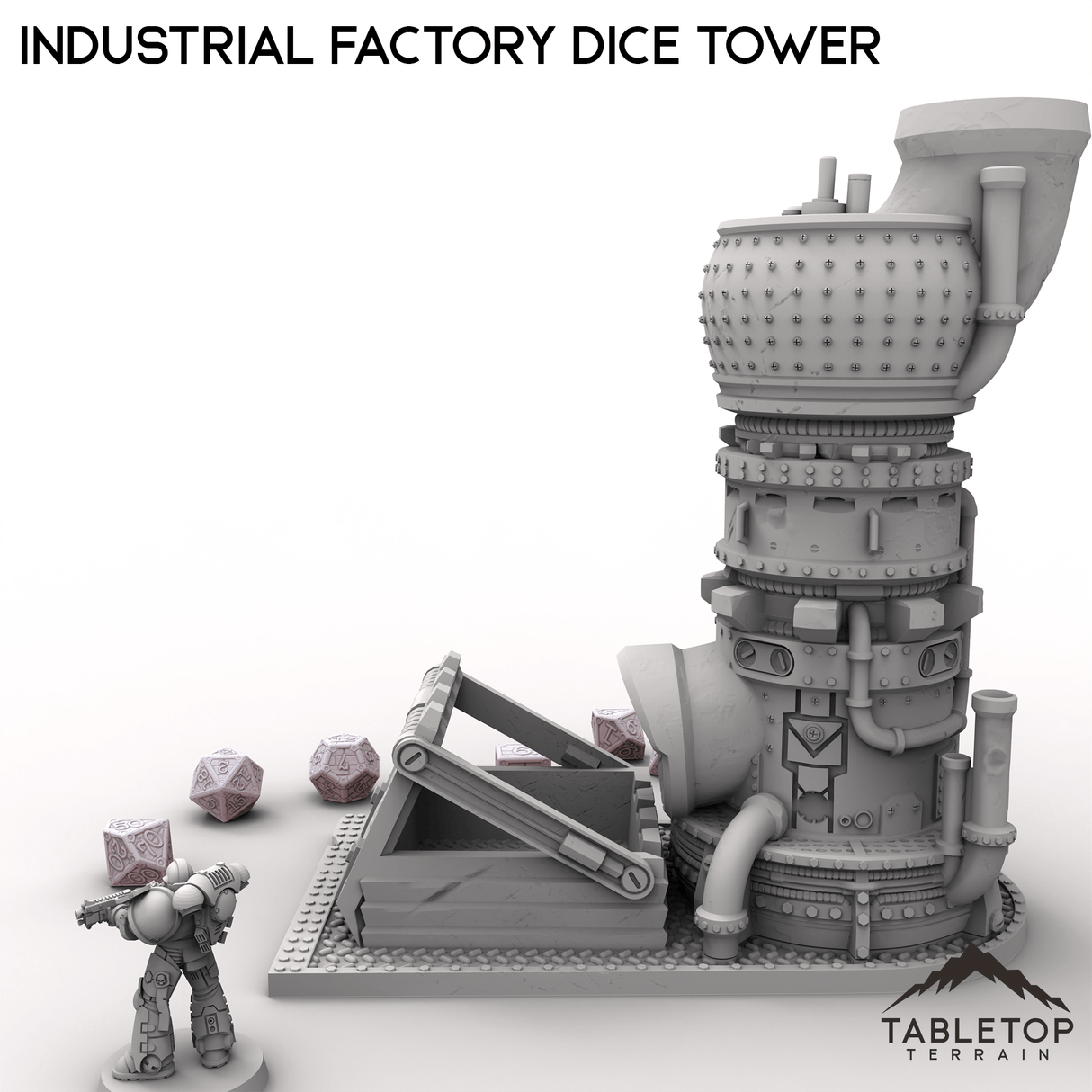 Tabletop Terrain Dice Tower Industrial Factory Dice Tower