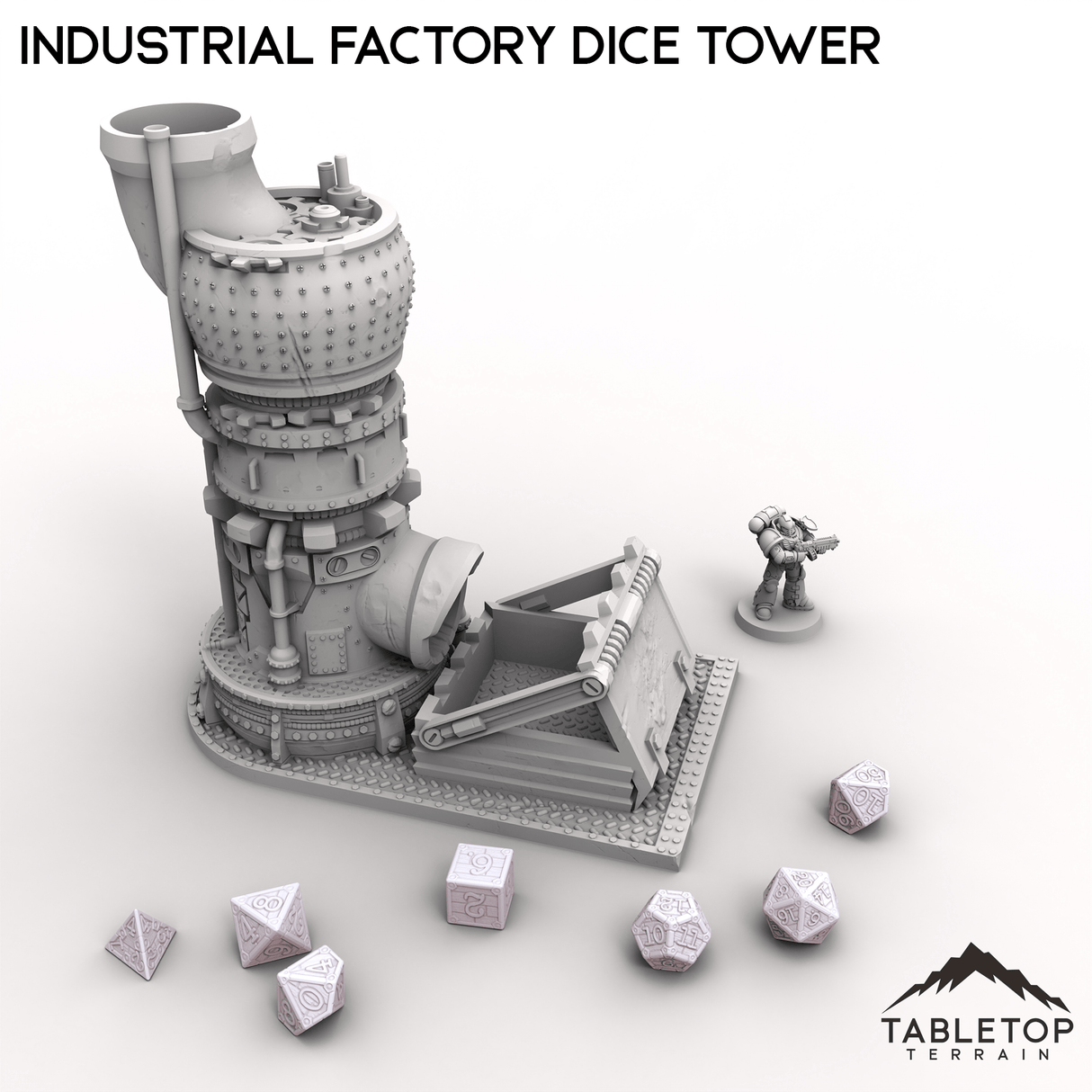 Tabletop Terrain Dice Tower Industrial Factory Dice Tower