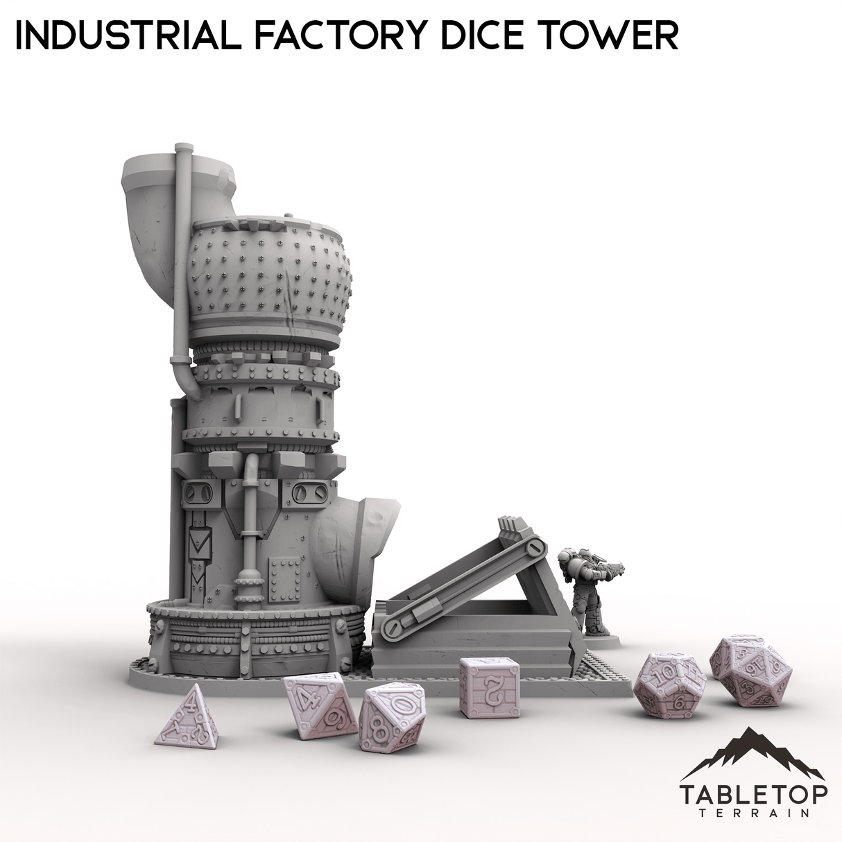 Tabletop Terrain Dice Tower Industrial Factory Dice Tower