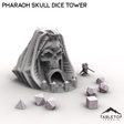 Tabletop Terrain Dice Tower Pharaoh Skull Dice Tower