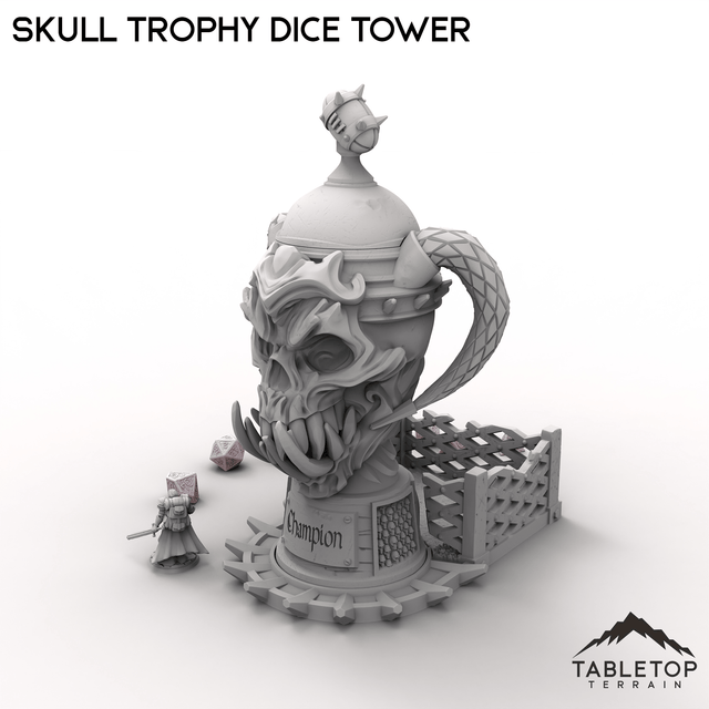 Tabletop Terrain Dice Tower Skull Trophy Dice Tower