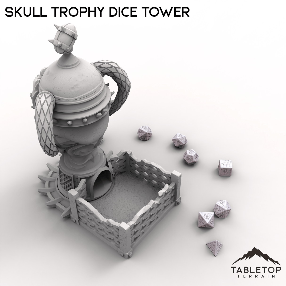 Tabletop Terrain Dice Tower Skull Trophy Dice Tower