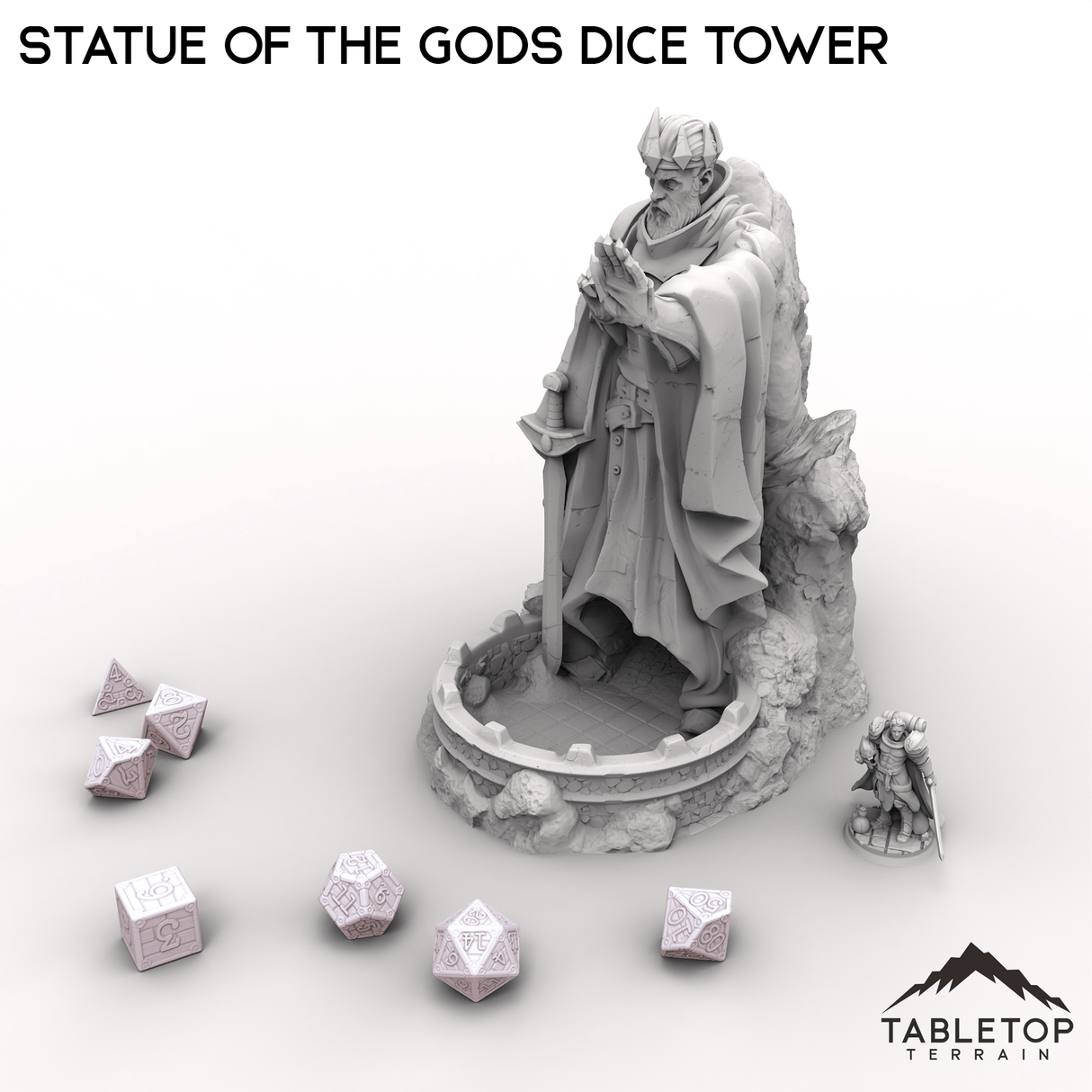 Tabletop Terrain Dice Tower Statue of the Gods Dice Tower