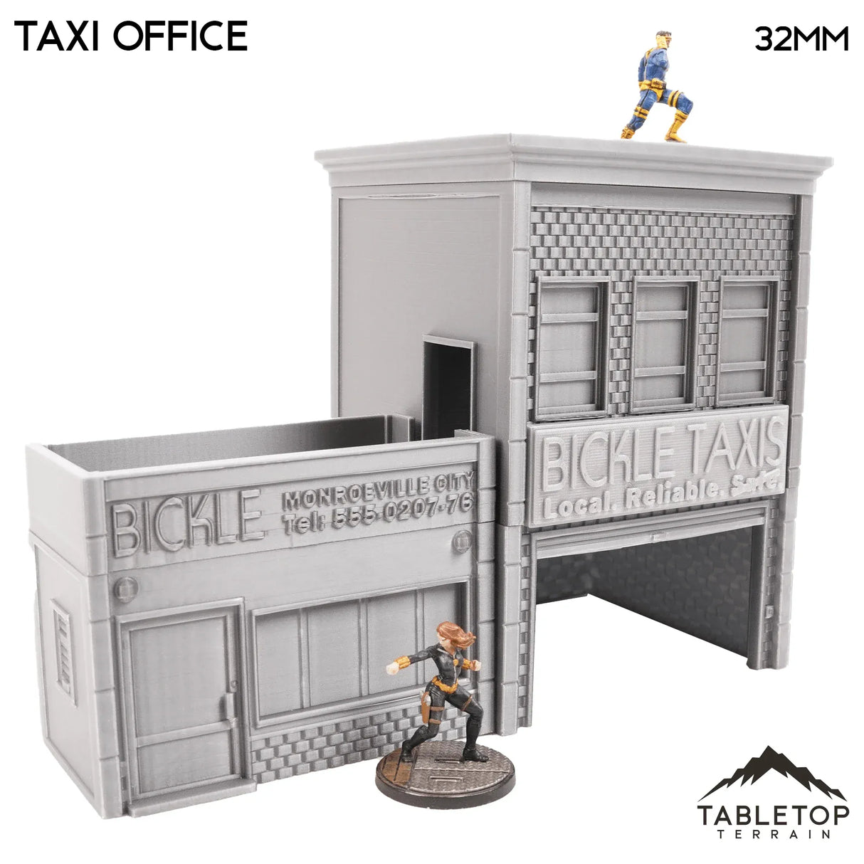 Tabletop Terrain Dice Tower Taxi Office - Dice Tower - Marvel Crisis Protocol Building