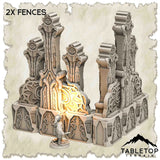 Tabletop Terrain Dungeon Terrain 32mm / 2x Fences Abandoned Base of Space Elves - Thematic Dungeon Terrain