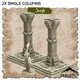 Tabletop Terrain Dungeon Terrain 32mm / 2x Single Columns A Trek Through the Jungle - Thematic Dungeon Terrain