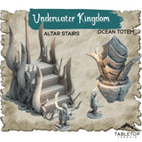 Tabletop Terrain Dungeon Terrain 32mm / Altar Stairs Underwater Kingdom - Thematic Dungeon Terrain