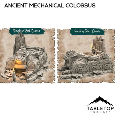 Tabletop Terrain Dungeon Terrain 32mm / Ancient Mechanical Colossus Temple of the Rock Giants - Thematic Dungeon Terrain