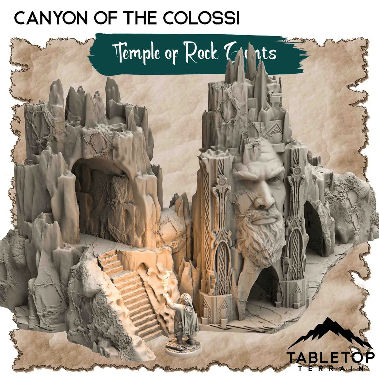 Tabletop Terrain Dungeon Terrain 32mm / Canyon of the Colossi Temple of the Rock Giants - Thematic Dungeon Terrain