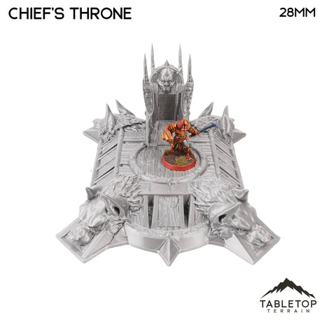 Tabletop Terrain Dungeon Terrain 32mm / Chief's Throne Orc Camp - Thematic Dungeon Terrain