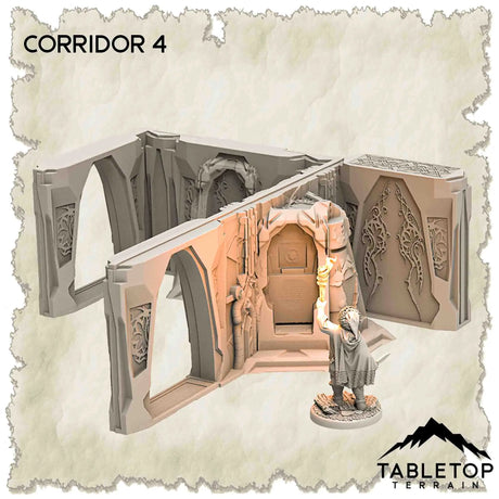 Tabletop Terrain Dungeon Terrain 32mm / Corridor 4 Abandoned Base of Space Elves - Thematic Dungeon Terrain