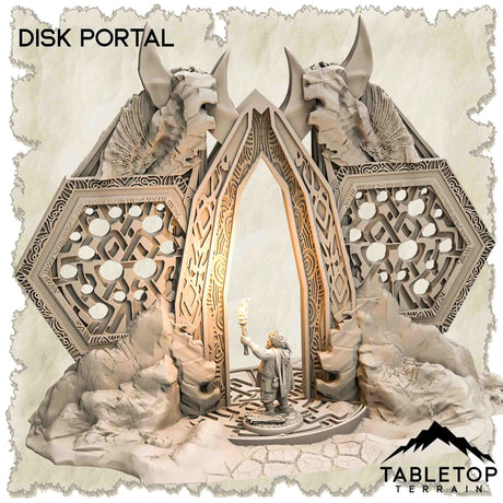 Tabletop Terrain Dungeon Terrain 32mm / Disk Portal Valley of Active Portals - Thematic Dungeon Terrain