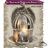 Tabletop Terrain Dungeon Terrain 32mm / Dryad Grove Tree Towers on the Border of the Ancient City - Thematic Dungeon Terrain