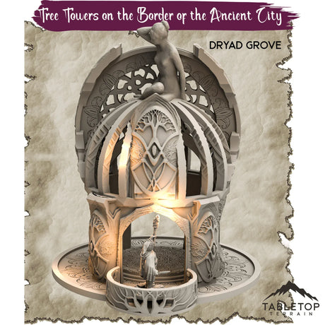 Tabletop Terrain Dungeon Terrain 32mm / Dryad Grove Tree Towers on the Border of the Ancient City - Thematic Dungeon Terrain